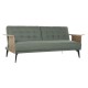 Разтегателен диван DKD Home Decor 203 x 87 x 81 cm Черен Метал Кафяв Зелен