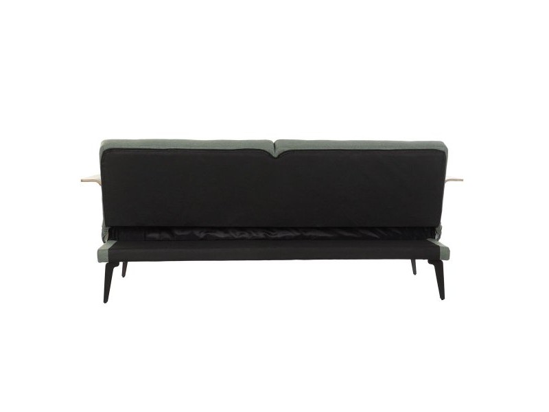 Разтегателен диван DKD Home Decor 203 x 87 x 81 cm Черен Метал Кафяв Зелен