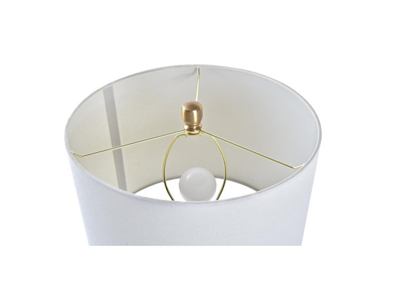 Настолна лампа DKD Home Decor Бял Златен Метал 50 W 220 V 36 x 36 x 52 cm