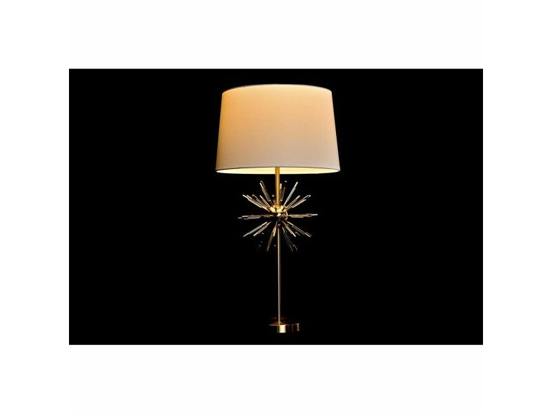 Настолна лампа DKD Home Decor Златен Метал Бял 41 x 41 x 80 cm 220 V 50 W
