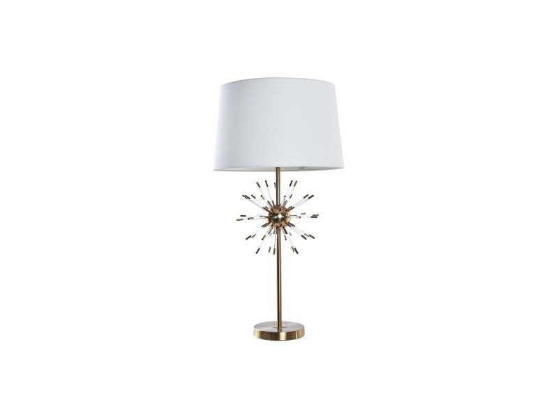 Настолна лампа DKD Home Decor Златен Метал Бял 41 x 41 x 80 cm 220 V 50 W