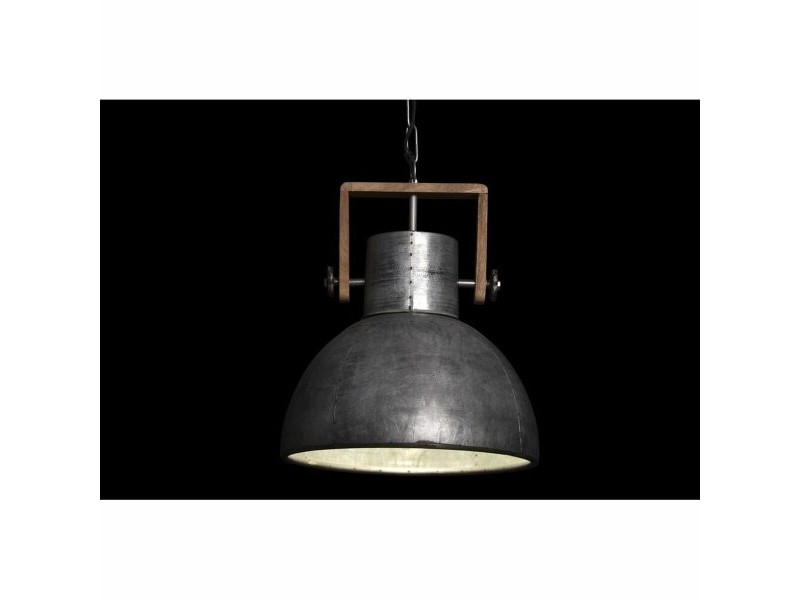 Полилей DKD Home Decor Кафяв Сребрист Метал Дърво манго 50 W 40 x 40 x 50 cm