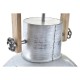 Полилей DKD Home Decor Кафяв Сребрист Метал Дърво манго 50 W 40 x 40 x 50 cm