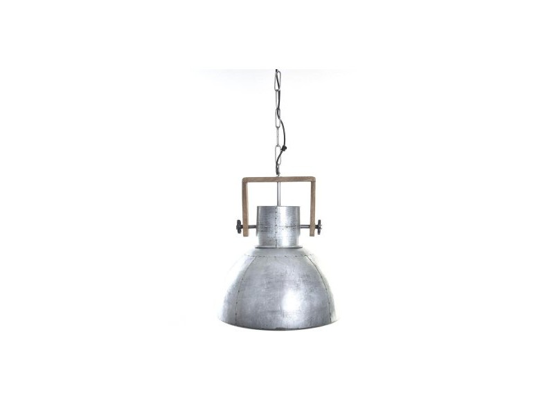 Полилей DKD Home Decor Кафяв Сребрист Метал Дърво манго 50 W 40 x 40 x 50 cm