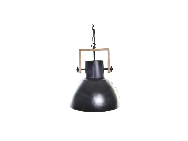 Полилей DKD Home Decor Кафяв Черен Метал Дърво манго 50 W 40 x 40 x 49 cm