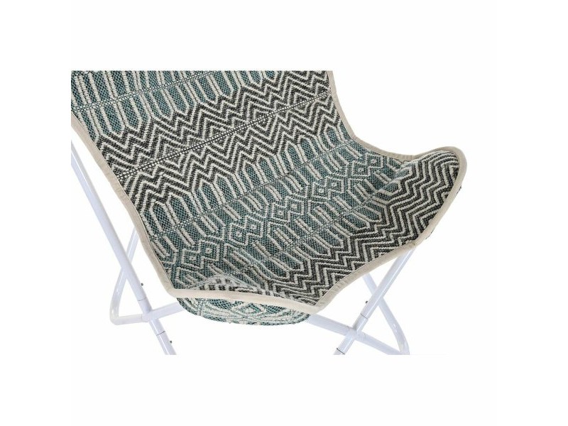 Градинско кресло DKD Home Decor Син Бял Зелен Желязо 74 x 65 x 90 cm