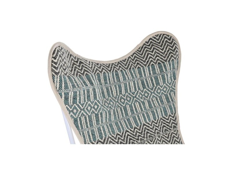 Градинско кресло DKD Home Decor Син Бял Зелен Желязо 74 x 65 x 90 cm