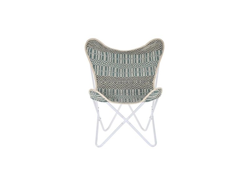 Градинско кресло DKD Home Decor Син Бял Зелен Желязо 74 x 65 x 90 cm