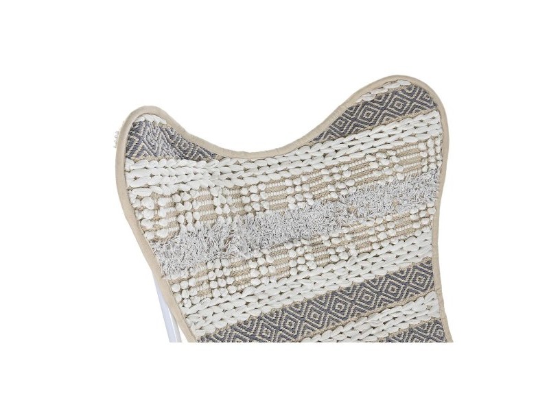 Градинско кресло DKD Home Decor Бял Сив 74 x 65 x 90 cm