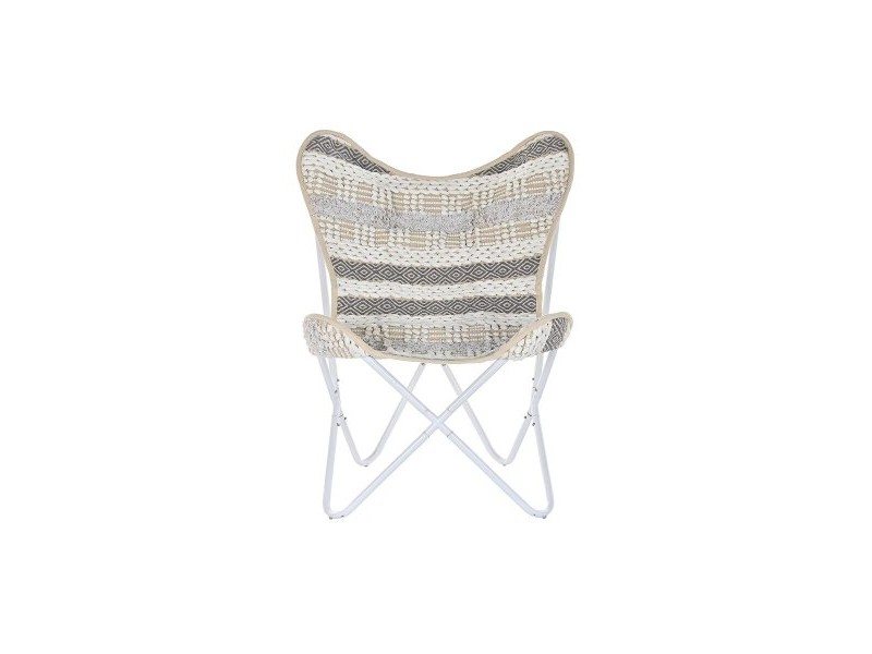 Градинско кресло DKD Home Decor Бял Сив 74 x 65 x 90 cm
