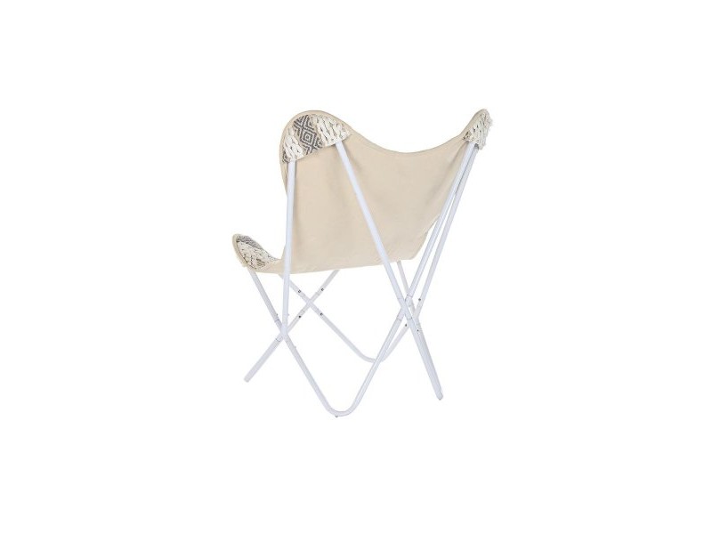Градинско кресло DKD Home Decor Бял Сив 74 x 65 x 90 cm