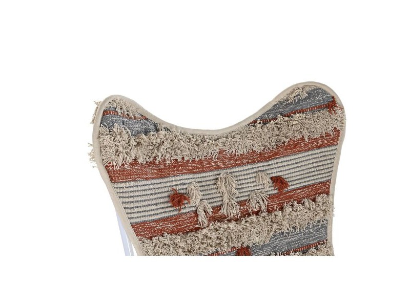 Градинско кресло DKD Home Decor Бял Оранжев Желязо 74 x 65 x 90 cm