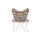 Градинско кресло DKD Home Decor Бял Оранжев Желязо 74 x 65 x 90 cm