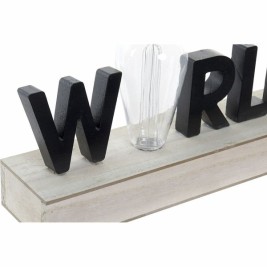 Ярка декорация DKD Home Decor World Черен Метал Дървен MDF 30 x 40 cm 34 x 8 x 16 cm