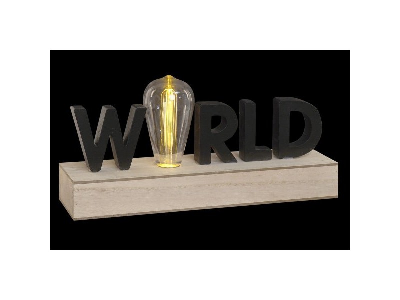 Ярка декорация DKD Home Decor World Черен Метал Дървен MDF 30 x 40 cm 34 x 8 x 16 cm