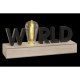 Ярка декорация DKD Home Decor World Черен Метал Дървен MDF 30 x 40 cm 34 x 8 x 16 cm