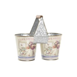 Саксия DKD Home Decor Розов Метал Shabby Chic 24 x 12 x 23 cm