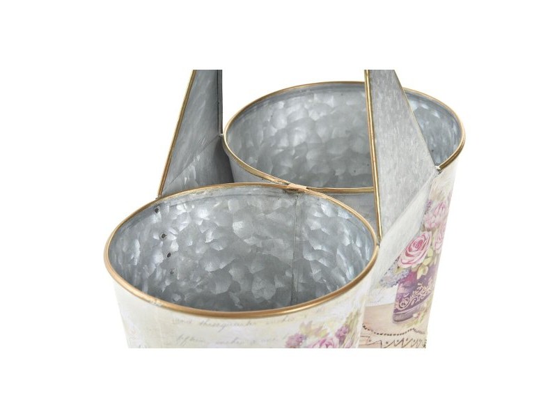 Саксия DKD Home Decor Розов Метал Shabby Chic 24 x 12 x 23 cm