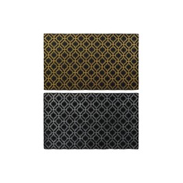 Изтривалка за Врата DKD Home Decor Сребрист Черен Златен Гума Арабин 2 броя (75 x 45 x 0,5 cm)