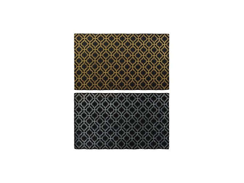 Изтривалка за Врата DKD Home Decor Сребрист Черен Златен Гума Арабин 2 броя (75 x 45 x 0,5 cm)