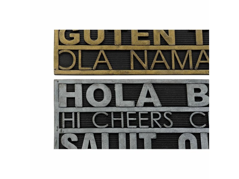 Изтривалка за Врата DKD Home Decor Сребрист Златен Гума 2 броя Град (75 x 45 x 0,5 cm) Изтривалка за Врата DKD Home Decor Сребрист Златен Гума 2 броя Град (75 x 45 x 0,5 cm)