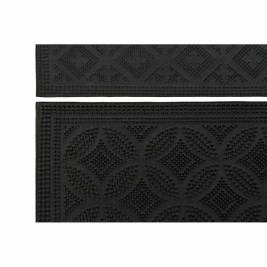 Изтривалка за Врата DKD Home Decor Черен Гума 2 броя (60 x 40 x 0,3 cm)