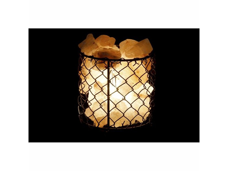 Ярка декорация DKD Home Decor Сол Черен Оранжев 15 W 17 x 17 x 17 cm