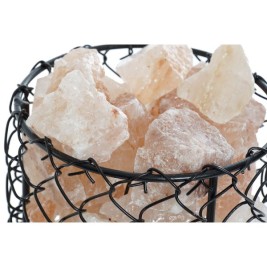 Ярка декорация DKD Home Decor Сол Черен Оранжев 15 W 17 x 17 x 17 cm