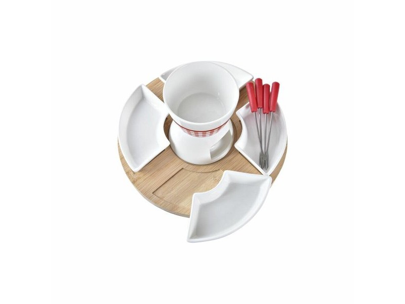 Уред фондю DKD Home Decor Червен 26,5 x 26,5 x 1,5 cm (10 pcs) Уред фондю DKD Home Decor Червен 26,5 x 26,5 x 1,5 cm (10 pcs)