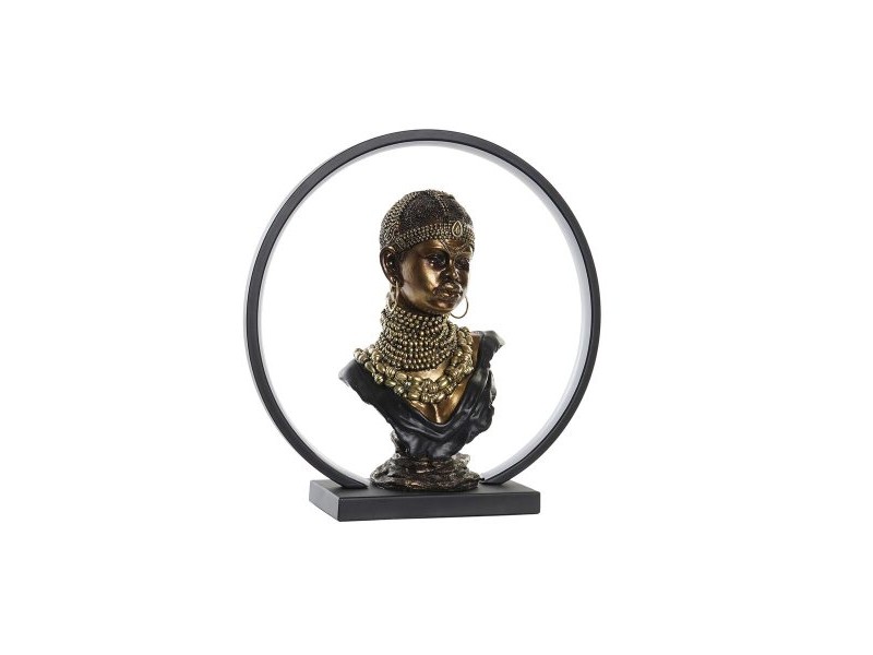 Ярка декорация DKD Home Decor Смола Африканка (35,5 x 11 x 36 cm)