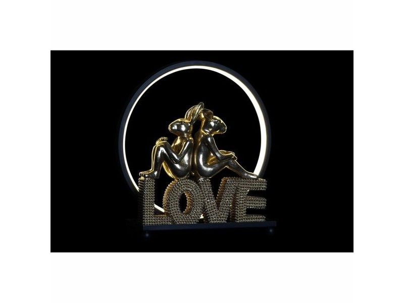 Ярка декорация DKD Home Decor Love Смола Заек love 30 x 11 x 31,5 cm