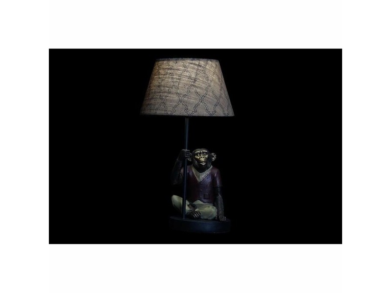 Настолна лампа DKD Home Decor Кафяв Многоцветен Колониален 220 V 50 W Маймуна (27 x 25 x 44,5 cm)