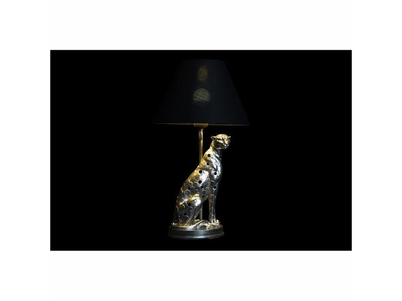 Настолна лампа DKD Home Decor Сребрист Черен Златен 26 x 26 x 46 cm Смола 220 V 50 W (2 броя)