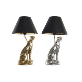 Настолна лампа DKD Home Decor Сребрист Черен Златен 26 x 26 x 46 cm Смола 220 V 50 W (2 броя)