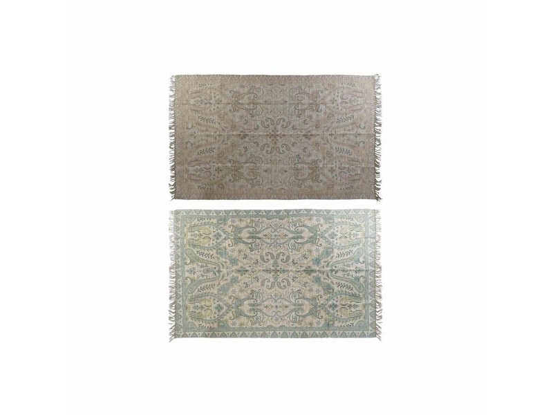 Килим DKD Home Decor 200 x 290 x 0,5 cm Червен полиестер Зелен Арабин (2 броя)