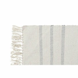 Килим DKD Home Decor 120 x 180 x 0,75 cm Сив полиестер Бял Ресни Boho (2 броя)
