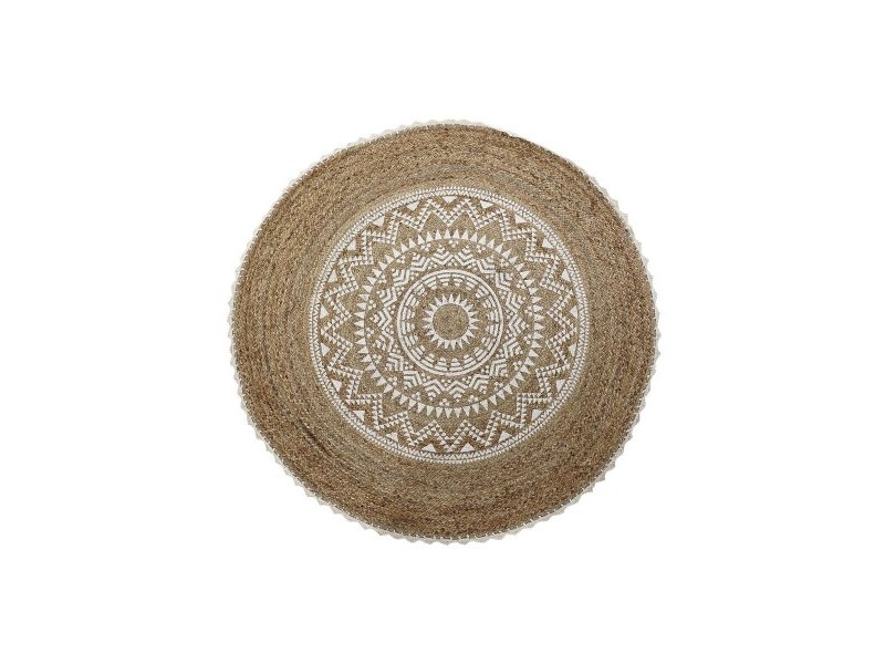 Килим DKD Home Decor Кафяв Mandala (200 x 200 x 0,75 cm)