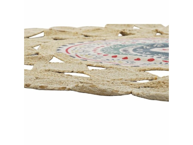 Килим DKD Home Decor Кафяв Многоцветен (150 x 150 x 0,75 cm)