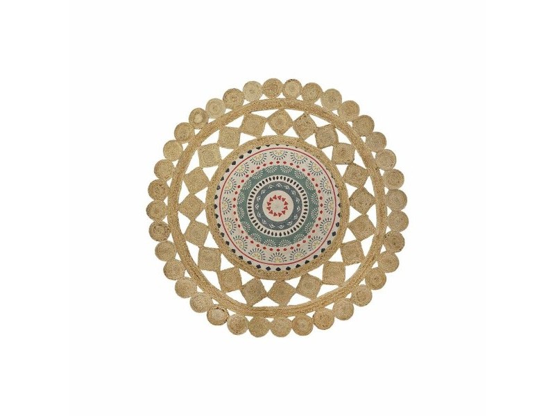 Килим DKD Home Decor Кафяв Многоцветен (150 x 150 x 0,75 cm)