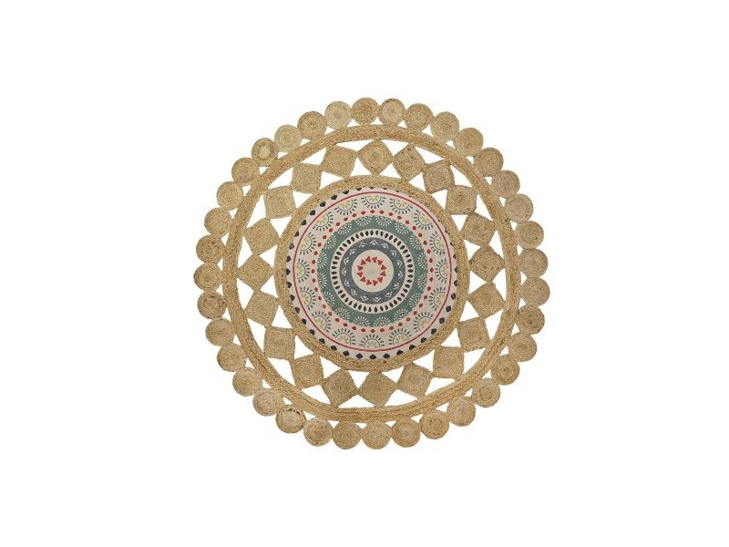 Килим DKD Home Decor Кафяв Многоцветен (200 x 200 x 0,75 cm)