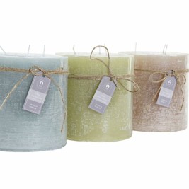 Свещ DKD Home Decor Ванилия Восък Основен (12 x 12 x 12 cm) (3 броя)