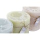 Свещ DKD Home Decor Ванилия Восък Основен (12 x 12 x 12 cm) (3 броя)
