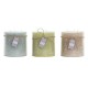 Свещ DKD Home Decor Ванилия Восък Основен (12 x 12 x 12 cm) (3 броя)