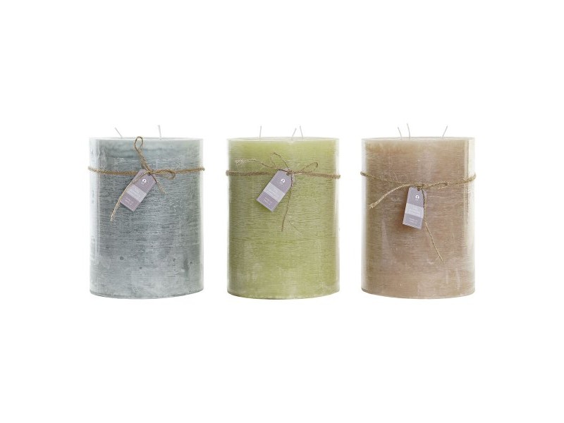Свещ DKD Home Decor Ванилия Восък (3) (3 Части)