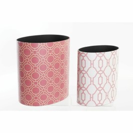 Кошче за боклук DKD Home Decor Бял Оранжев Дървен Пластно Vintage