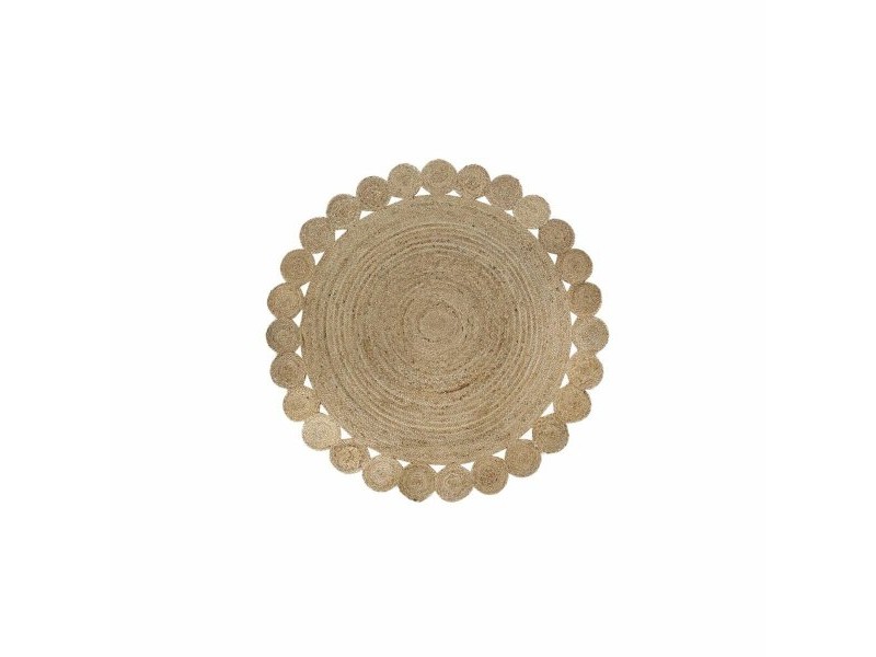 Килим DKD Home Decor Кафяв Естествен 150 x 150 x 1 cm