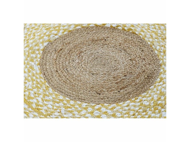 Килим DKD Home Decor Кафяв Бял Жълт (148 x 148 x 1 cm) Килим DKD Home Decor Кафяв Бял Жълт (148 x 148 x 1 cm)