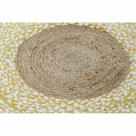 Килим DKD Home Decor Кафяв Бял Жълт (148 x 148 x 1 cm)