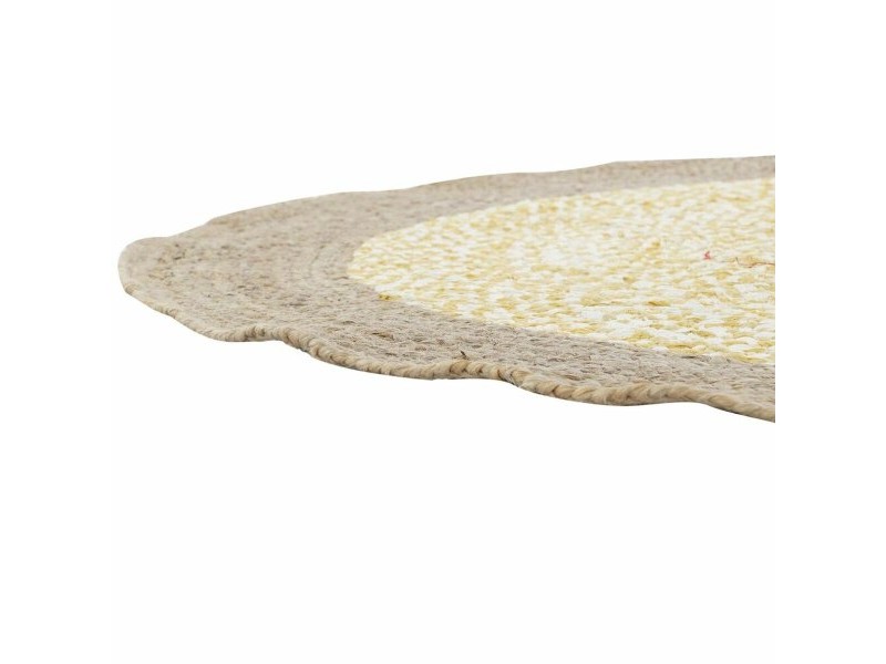 Килим DKD Home Decor Кафяв Бял Жълт (148 x 148 x 1 cm) Килим DKD Home Decor Кафяв Бял Жълт (148 x 148 x 1 cm)