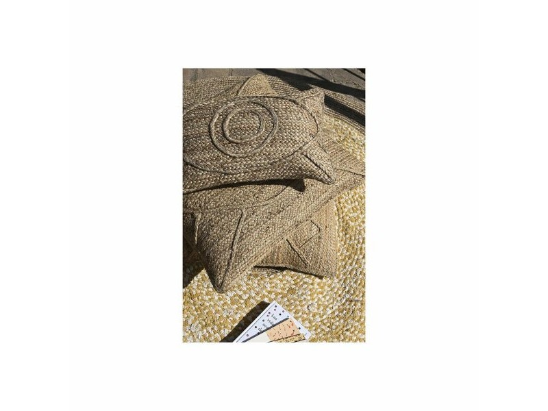 Килим DKD Home Decor Кафяв Бял Жълт (200 x 200 x 1 cm)